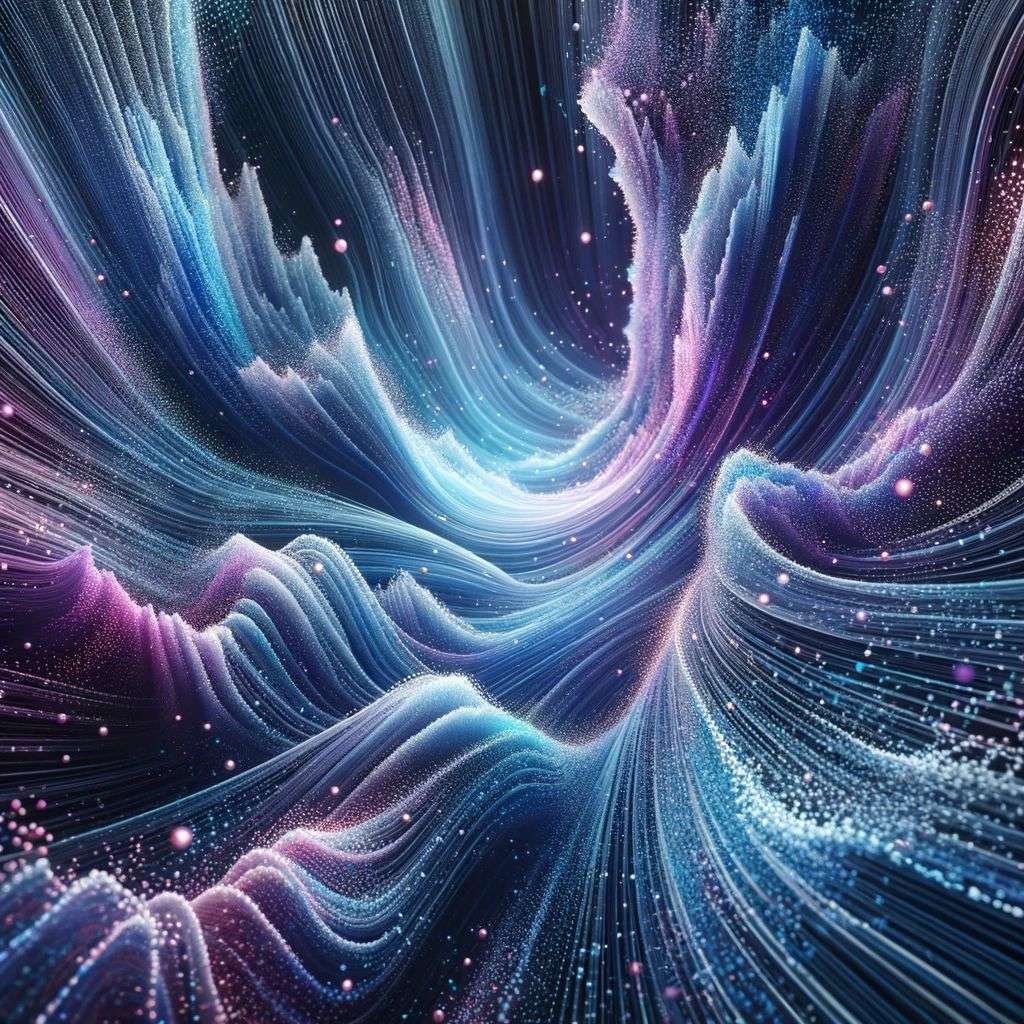 a representation of anxiety, particle explosion, digital art